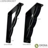 Ekena Millwork Loera Wrought Iron Bracket, (Triple center brace), Antiqued Pewter 2"W x 5 1/2"D x 8"H BKTM02X05X08TLOAPW